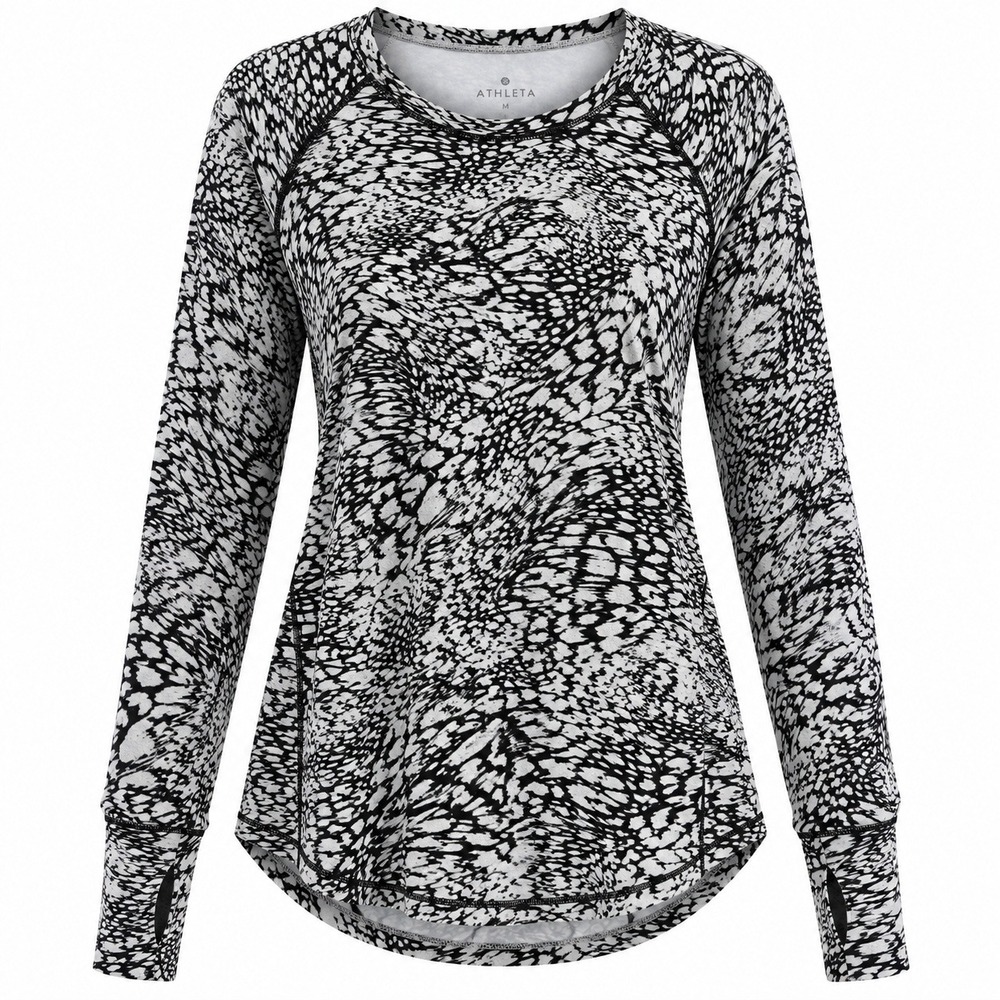 Athleta Pacifica Illume UPF 50+ Top M Animalia Sea Salt Rashguard